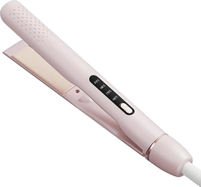 Stijltang roze-2 in 1-Snelle verwarming-steil en krul het haar-150°/210°-digitale weergave-keramiek - krultang