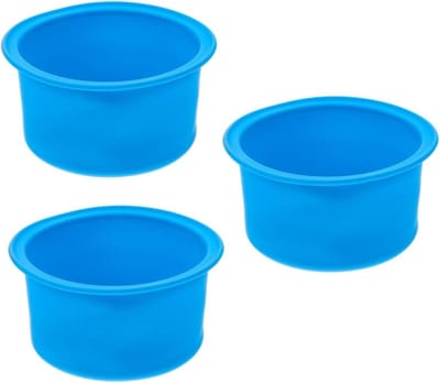 Waxverwarmer Pot - Harsverwarmer Accessoire - Ontharen Thuis - Herbruikbare Siliconen - 12 cm Diameter - Blauw