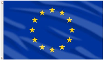 Europese Vlag - EU Vlag - Feestdecoratie - Dubbelzijdig Bedrukt - 90x150cm - Blauw Geel