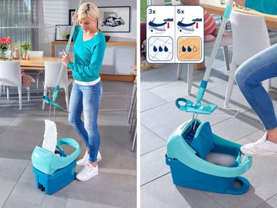 Set Wisdoekpers Profi XL met rollen, dweil met micro duo-hoes plus gratis stofhoes SUPERDUSTER XL