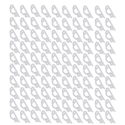 Lot de 100 clips de gouttière en plastique réutilisables, imperméables et résistants au gel, pour guirlandes lumineuses de Noël blanc