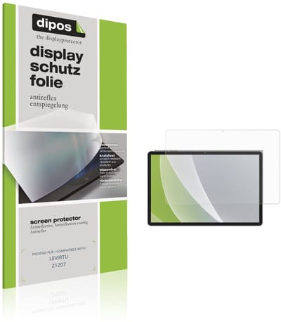 dipos – 2x Matte Beschermfolie geschikt voor LEVIRTU Z1207 | Krasbestendige & antireflecterende Screenprotector Ultra-Thin