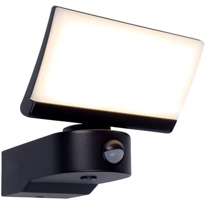 KS Verlichting - wandlamp - Ceva - zwart - bewegingssensor - breedstraler - LED - 3000K - modern - aluminium - breedstraler led bewegingssensor