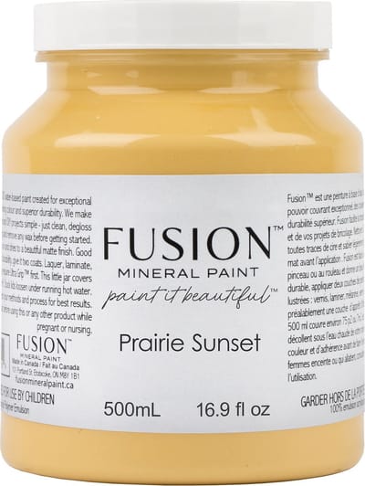 fusion mineral paint - meubelverf- acryl - geel - prairy sunset - 500 ml