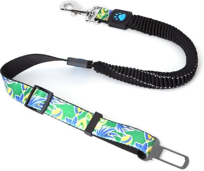 Nobleza Autogordel Hond - Elastische Hondengordel Auto - Verstelbare Veiligheidsgordel Hond - Groen