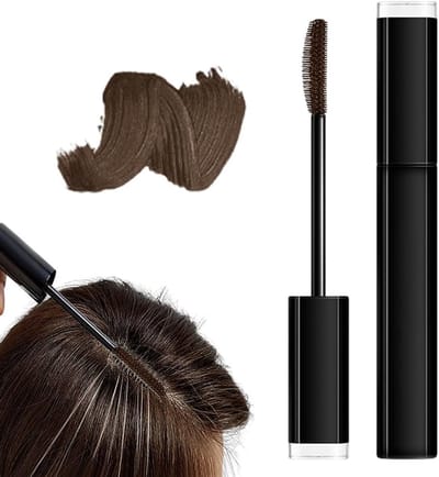 Grijze haarbedekking voor mannen en vrouwen, 2-in-1 oplossing voor haaraanzet camoufleren, geschikt voor alle haartypes en natuurlijke uitstraling