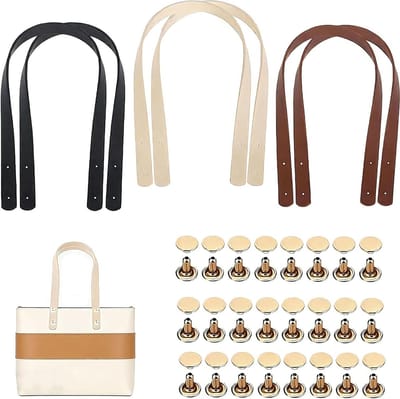 Set van 6 handgemaakte tas handvatten van 60 cm × 2 cm, vervangende schouderbanden voor tassen, ideaal voor het upgraden van jouw schoudertas en handtas.