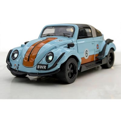 1:32 Kever Type 1 Legering Gemodificeerd Brede Body Sportwagen Model Diecasts Retro Klassieke Voertuigen Auto Model Geluid Licht Kinder Speelgoed Cadeau