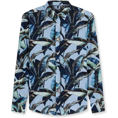 OLYMP Casual Overhemd, Regular Fit, Kent, Bleu