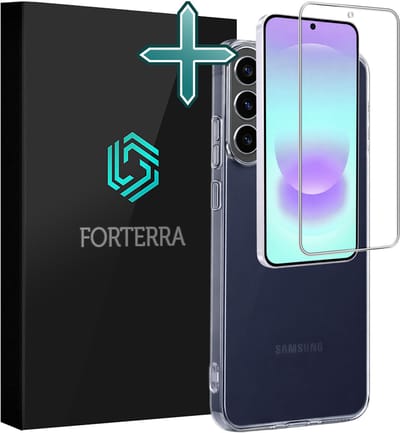 Hoesje Met Screenprotector - Geschikt voor Samsung Galaxy A37 - Sterk & Shockproof - Telefoon Hoes - Back Cover - Siliconen Case - Transparant
