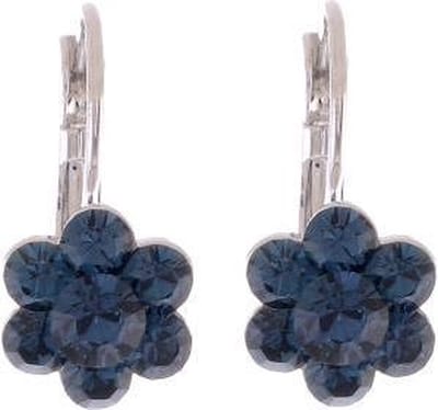 Behave – Oorhanger dames – blauw – Nikkelvrij – Bloem