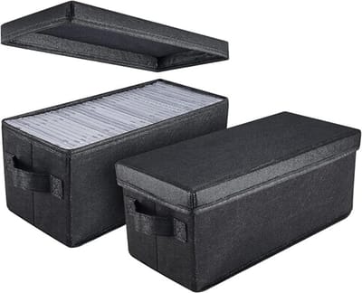 TIM® Cd Opbergdoos - Cd Opbergsysteem - Cd Koffer - Zwart - 34cm x 15cm x 14cm