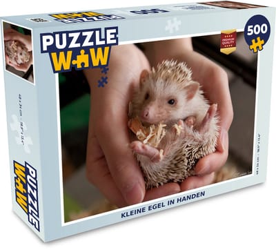 Puzzel Kleine egel in handen - Legpuzzel - Puzzel 500 stukjes