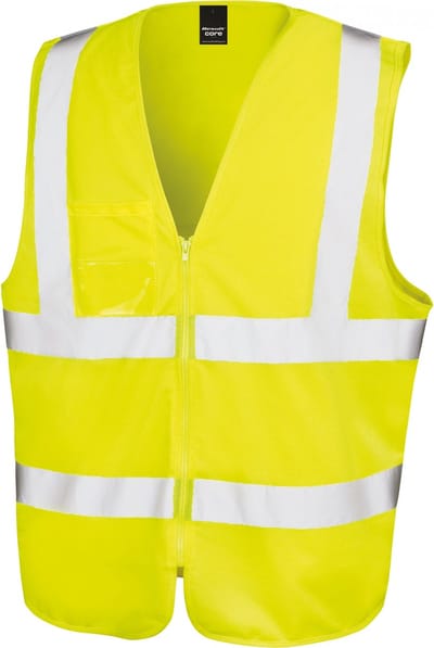Result SafeGuard - Zip I.D. Safety Tabard - Fluorescent Yellow - XXL/3XL