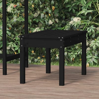 Houten Tuinbank - Buiten Zitten - Ontspannen Buiten - Massief Hout - 80x44x45 cm - Zwart
