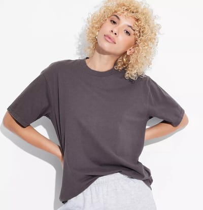 Fashionable Dames Oversized T-shirt / Large Shirt | Boyfriend Shirt | Grijs - M/L