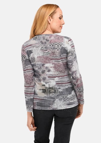 Tricot shirt met print - bessen / gedess. - Gr. 40 van Goldner Fashion