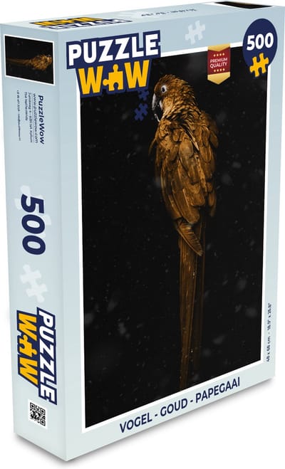 Puzzel Vogel - Goud - Papegaai - Legpuzzel - Puzzel 500 stukjes