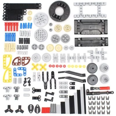 175 stuks High-Tech Tandwiel Bus Paneel Plaat As en Pin Connector MOC Speelgoed Gemengde Verpakking Onderdelen Compatibel met 32269 4459 gray