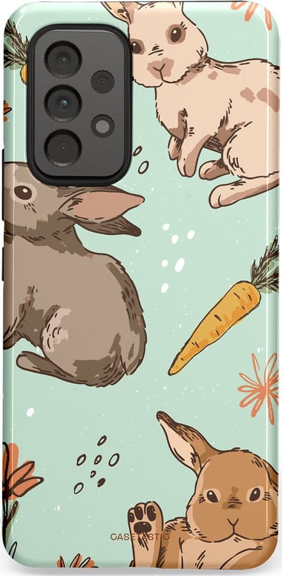 Casetastic Hoesje Geschikt voor Samsung A53 - Stijlvolle Beschermende Duo-layer Case - Hop hop knappel