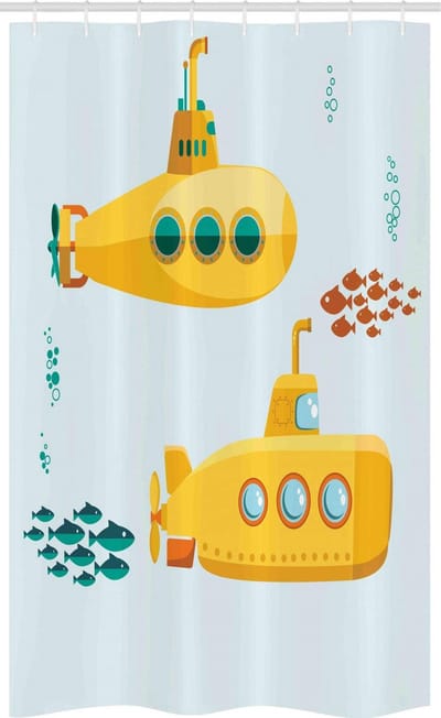 ABAKUHAUS U-Boot douchegordijn – 120x180 cm – Polyester, meerkleurig