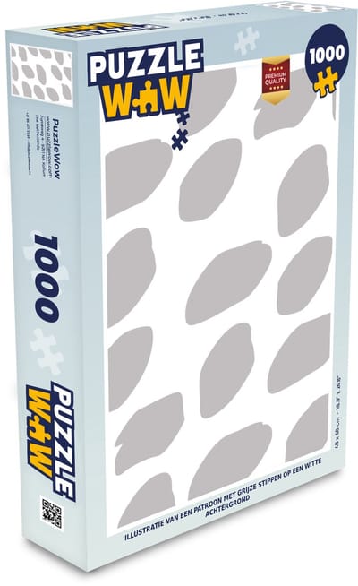 Puzzel Illustratie van een patroon met grijze stippen op een witte achtergrond - Legpuzzel - Puzzel 1000 stukjes volwassenen