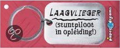 RVS sleutelhanger - Laagvlieger stuntpiloot in opleiding