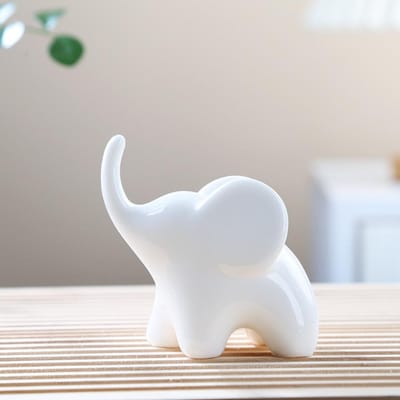 Luxe Stijl Olifant Keramiek Ambachten Model Sieraden Moderne Kunst Gesimuleerde Olifant Beeldjes Verzamelaar Creatief Ontwerp