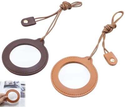 2 stuks - Handleesloep - Leren nekbandloep - Zakloep 10x - Loep 7,2 cm met riem - Vintage leren kettingloep - Geschikt voor het lezen van boeken en kranten, het bekijken van details van objecten en het verkennen van