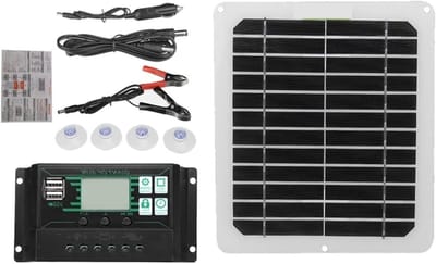 Draagbaar Zonnepaneel - Zonneoplader Kit - Kamperen en Reizen - Hoge Conversieratio - 50W - Zwart