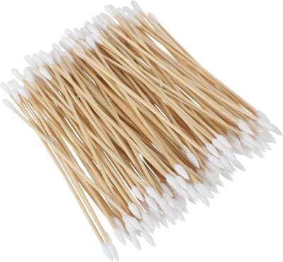 Houten Wattenstaafjes - Dubbele Punt - Nauwkeurig Werken - Duurzaam Handvat - 400 Stuks - Diverse Kleuren