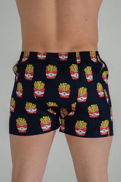 Happy Shorts Wijde Boxershort Friet - Losse boxershort - Maat M