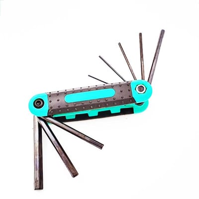 8 in 1 Opvouwbare Inbussleutelset Metrisch Inbussleutelset Gereedschap Of Opvouwbare Tamperproof Torx Sleutelset Draagbare Ster Sleutelset