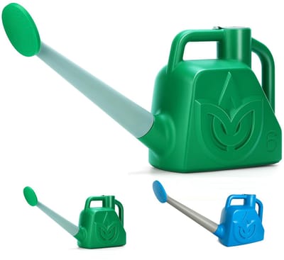 Unyqoos® Groene kunststof gieter met afneembare sproeikop voor binnen en buiten