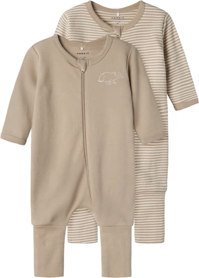NAME IT NBNNIGHTSUIT 2P ZIP FF Y/D CORE 2 NOOS Unisex Boxpak - Maat 92