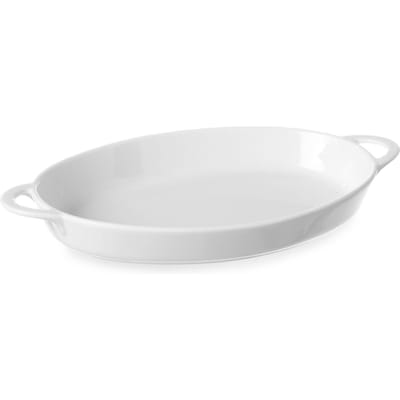 HENDI Ovale tapasschaal – porselein – 0,35L – wit – met handgrepen – vaatwasser- en ovenbestendig