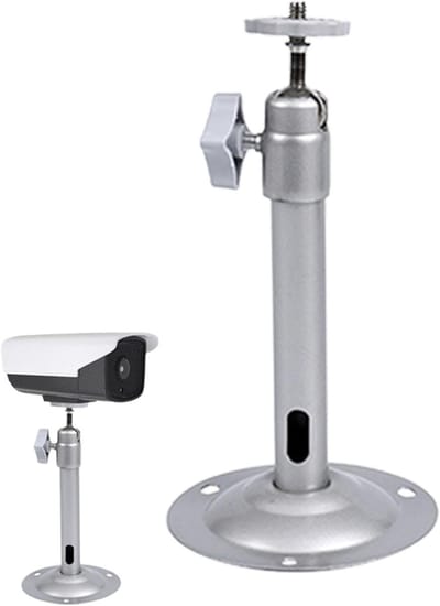 Camera Muurbeugel - Verstelbare Beugel - Beveiliging Monitoren - 360 Graden Rotatie - 17 x 9 x 3 cm - Zilver