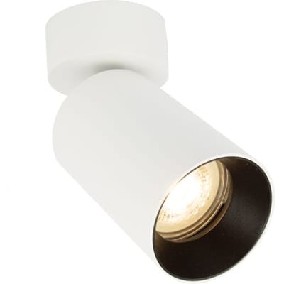 KS Verlichting - plafondlamp - Mila - ronde spot - wit - GU10 - dimbare lamp - opbouwspot - aluminium
