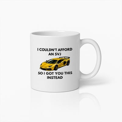 Grappige "Ik Kon Geen SVJ Kopen Dus Kreeg Je Dit" Mok 330ml – Uniek Cadeau voor Autoliefhebbers en Humor Fans