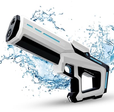 Pumpify Waterpistool – Buitenspeelgoed – Elektrisch Waterpistool – Super Soaker – Waterspeelgoed – Met Flits Bij Ieder Schot – Watergeweer – Speelgoed – 4 Jaar – 5 Jaar – 6 jaar – 7 jaar – 8 jaar – Glock – Waterblaster – Modern Wit