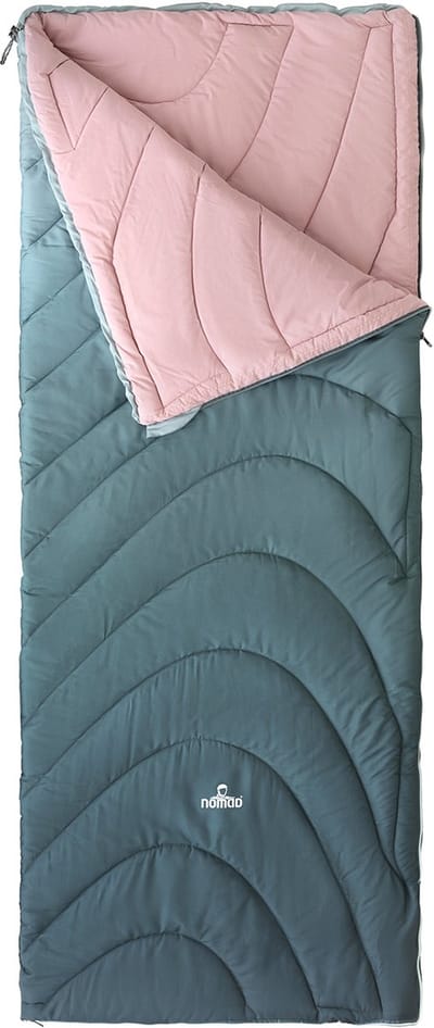 NOMAD® Bronco Slaapzak | 205x80cm Bosgroen | Lichtgewicht & Kwalitatief | Slaapzak | Incl Hoes | Zachte voering | Koordtunnel
