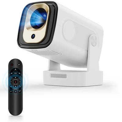UFTA 4K Beamer Projector Native 1080P - Android 11 Dual WiFi Bluetooth 5.4 - Autofocus Keystone - 330 ANSI Thuisbioscoop - Wit