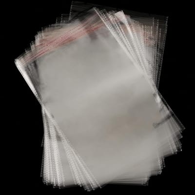 500 stuks A4 heldere zelfklevende zakken 22x34cm, hersluitbare OPP zakken voor kleding, kaarten en foto's opslag