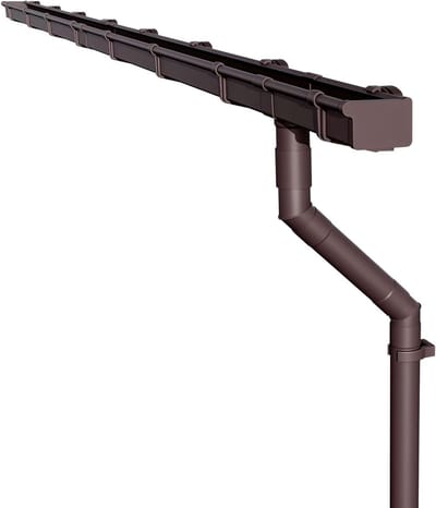 Dakgootset PVC - Regenpijp Set - Regenwater Afvoeren - UV- en Weerbestendig - NW68 68mm - Donkerbruin