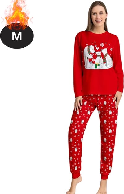 Bovista Kerst Pyjama - Dames - Kerstpyjama - Vrouwen - Slaapkleding Volwassenen - Set - Broek - Shirt - Christmas - Maat M