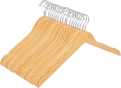 SONGMICS - Kledinghangers - Houten - Met Inkepingen en 360° Draaibare Haak - Antislip
