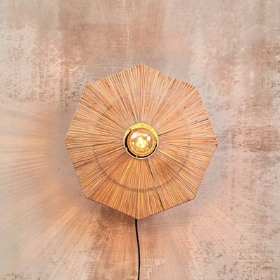 GOOD&MOJO Wandlamp Panama - Naturel - 45x7x45cm - Binnen Scandinavisch