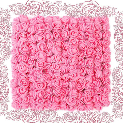 Grote Set van 144 Rozenhoofden van Schuim - Kleine Kunstbloemen voor Knutselen en Decoratie