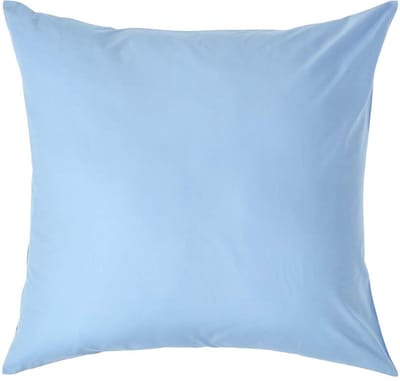 Homescapes Kussensloop 80x80 cm – Blauw – 100% Egyptisch Perkal Katoen – 200 TC