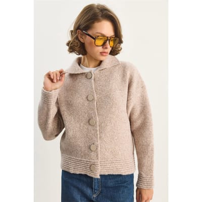 Gebreide Cardigan met Knoopsluiting